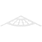 Ekena Millwork Pitch Classic Wagon Wheel Architectural Grade PVC Gable Pediment, 36"W x 9"H x 1"P (6/12) GPP036X009X100CWW - alternate 3